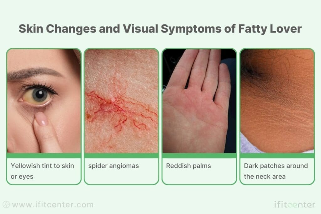 skin symptoms fatty liver