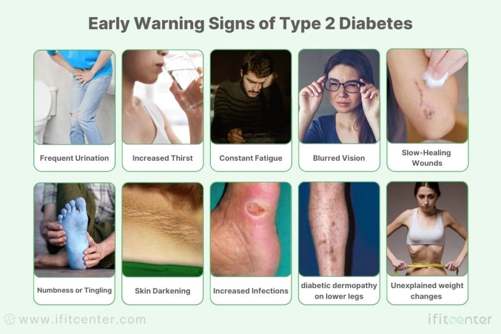 sings and symptoms of diabetes type 2