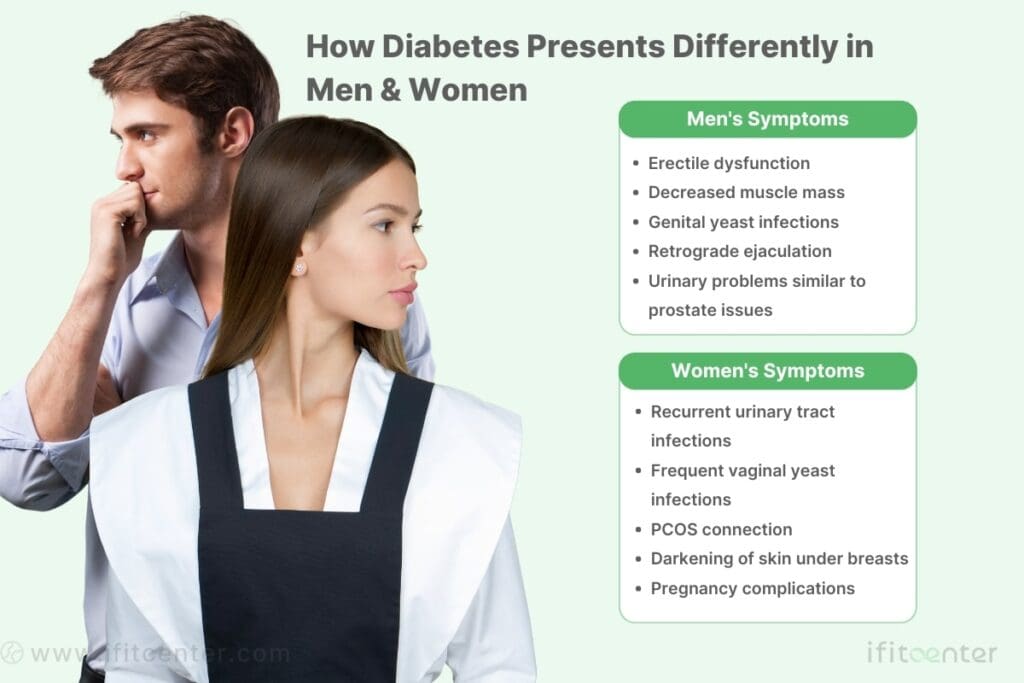 diabetes sign and symptoms in men and women