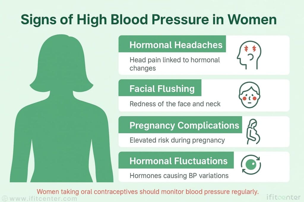 hypertension symptoms in womens