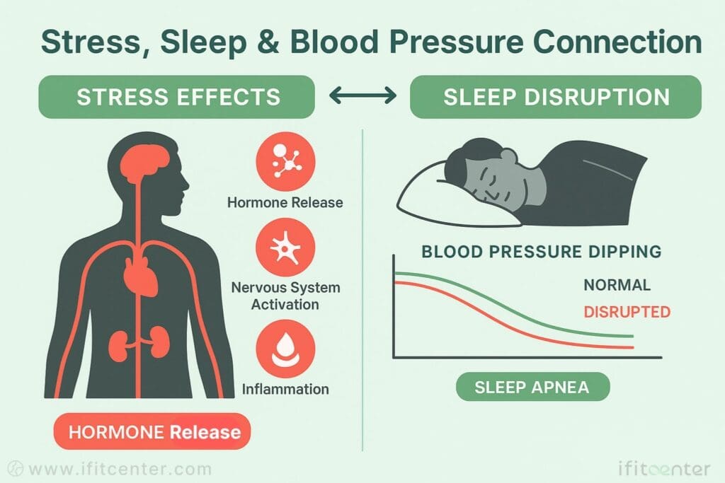 The effect of stress and sleep on blood pressure